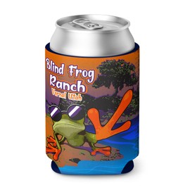 Blind Frog Ranch Can Coozie, Can Sleeve, Funny Drink Cooler, Drink Cover, Fun Beer Insulator