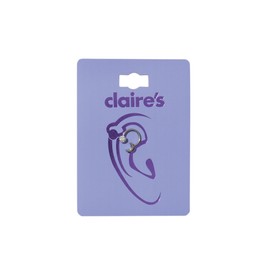 Claire's Exclusive Hoop Cartilage Earring with Moon and Gemstone Stud Sphere