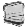 Baluue 2pcs Clear Toiletry Bag Multi Functional Large Capacity Transparent