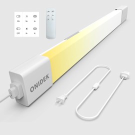 Under Cabinet Lights with Plug. 3000K-6500K Dimming and Color. with Wireless Control Panel and Remote Control.18W 1800LM for Garage, Kitchen, Bathroom, Closet, Office (24 inch)