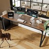 Huuger Computer Desk, 70 Inch Office Desk, Gaming Desk with