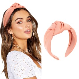 DRESHOW Headbands for Women Girls Knotted Elastic Hair Band Fashion Fabric Hairbands Cute Top Knot Head Band