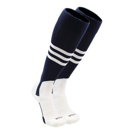 TCK Baseball Stirrup Socks Pattern B (Navy/White, Medium)
