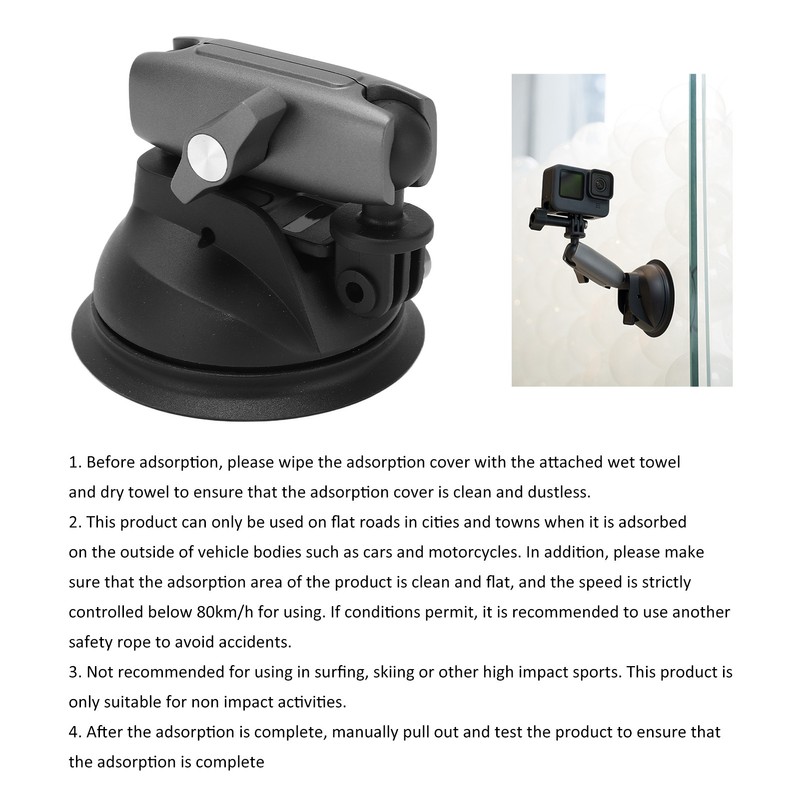 Sports Camera Suction Cup Holder for Car Front Windshield Suction