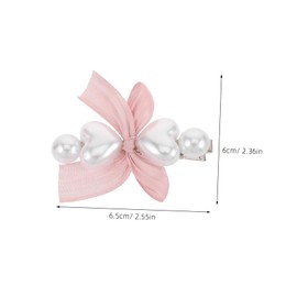 TOVINANNA 6pcs Bowknot Hair Clips for Women Elegant Ribbon Barrettes Creamy Pink Lightweight Side Clips for Effortless Styling for Weddings Parties and Everyday Wear