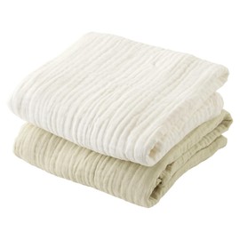 regalo 6-ply Gauze Baby Ticket, Swaddling, Gauze Het, Formaldehyde Inspected, 100% Cotton, Newborns, Baby Shower, Absorbent and Quick Drying, Mon ami (2 Piece Set_A, 105 x 105 (6 Layers))