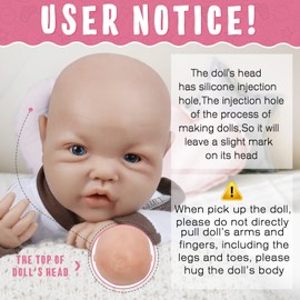 Vollence 17 inch Full Silicone Baby Doll That Look Real,Not Vinyl Material Dolls,Reborn Baby Doll,Real Baby Doll,Lifelike Baby Dolls - Girl