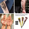 Professional Henna Tattoo Set with Rhinestone Stickers, Waterproof, Temporary Stencils,