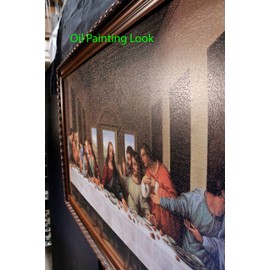 Mom’s Art Studio - Last Supper Wall Decor 36.5 X 22 Inches, Leonardo Da Vinci Reproductions, Museum Look Art Framed, Artist’s Acrylic Coating, Wall Art for Home Decor (Small, Black)