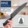 Gourmetop Kitchen Knife Set with Cover 3 Pcs, Black Chef