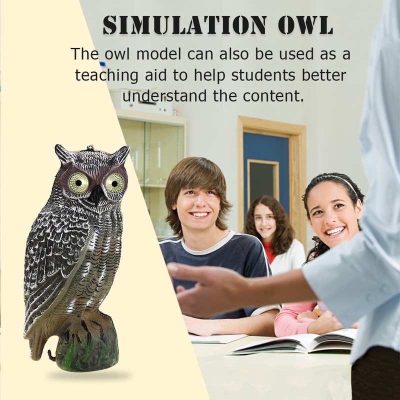 Solar Powered Owl Hunting Decoy Bird Scarer Deterrent Pest Control