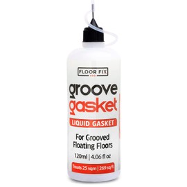 Floor-Fix Pro - Groove Gasket | Liquid Seal for Laminate and Parquet Floors | Use According to Squeaky Diagnostic Kit | Non-flammable & Safe, 120 ml, Wood Laminate