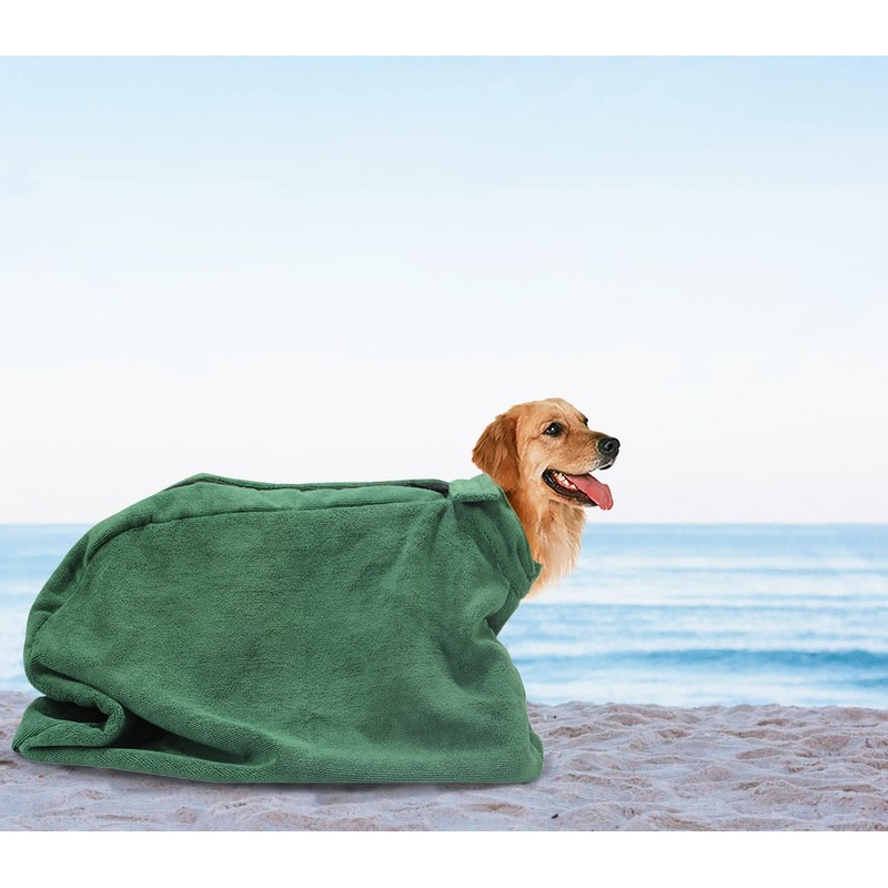 Geyecete Premium Microfiber dog towel bag Dog Drying Bag with