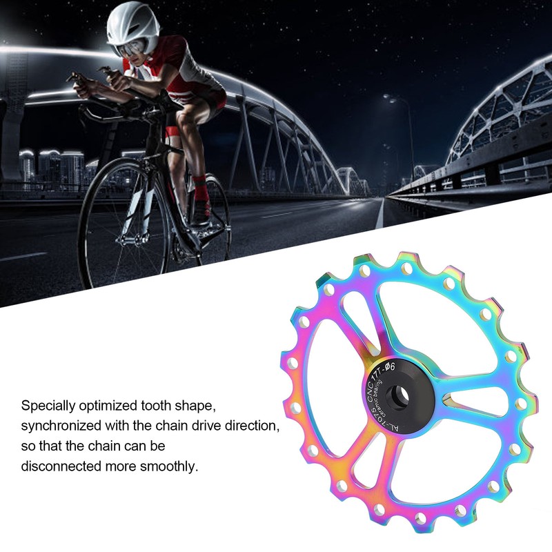 MEIJUN 17T Ceramic Rear Derailleur Guide Wheel Aluminum Alloy Rear