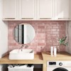 Wallercity Pink Marble Peel and Stick Backsplash 3D Self Adhesive