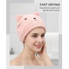 YIPFEN Turbante Asciugacapelli Microfibra Set da 2, Anti-Crespo, Super Assorbente,