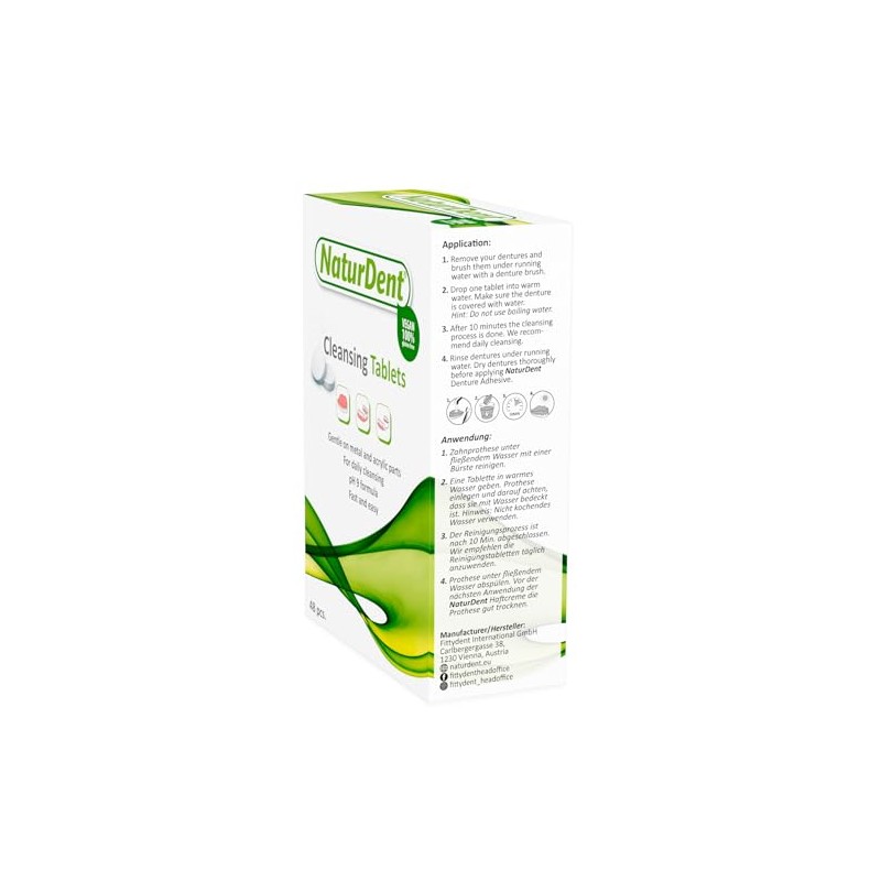 4 x NaturDent Cleaning Tablets (Pack of 48)