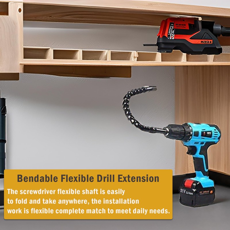 Rongon Flexible Drill Bit Extension Rod - Drill Extension Adapter