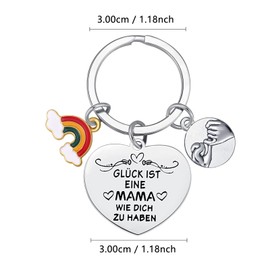 EXGZFBUG Keyring Mum Mother's Day Gift for Mum Mother Daughter Gift Christmas Gifts for Mother Birthday Gifts for Mum, silver-xuan-mama-1