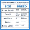 ChokeFree Velpro Mesh Pet Shoulder Harness Collar, 17"-18", Blue