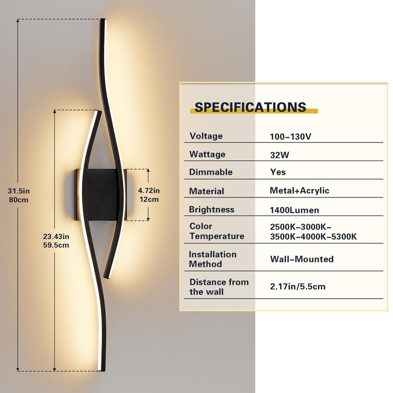 Joossnwell Bathroom Vanity Light Modern Bathroom Lighting Fixture Over Mirror