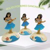 Blue Solar Powered Dancing Figures Decoration -Hawaii Shaking Head Ornaments