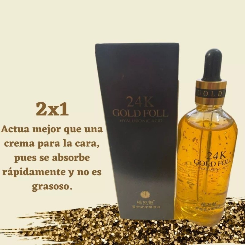 Nat 2x1 Serum Suero De Oro 24k Con Ácido Hialurónico