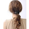 Vingtaine H-540-BK Petite Ribbon, Hair Accessory, Mini Scrunchies, Black