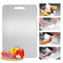 2025 New Titanium Cutting Board - 100% Pure Titanium Cutting Boards for Kitchen - Metal Cutting Board,Dishwasher Safe Double-Sided Hygiene Durable Titanium Cutting Board for Kitchen Cooking
