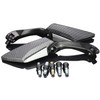 MotorToGo Black Carbon Mini Motorcycle Rearview Mirrors Compatible for 2012