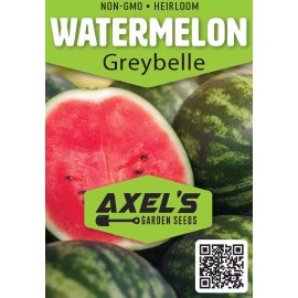 Axel's Garden Seeds Greybelle Watermelon Seeds | Heirloom | Non-GMO | Fresh Garden Seeds - 4 Ounces