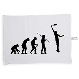 Hippowarehouse Frisbee evolution Tea Towel Eco Printed Dish Cloth Kitchen accessory 50cmx70cm 100% Cotton