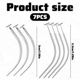 Grosion 7PCS Piercing Taper,14G 16G 18G Tapers,Piercing Threader Tool,Labret Insertion Tool,for Nose Ear Lip Eyebrow