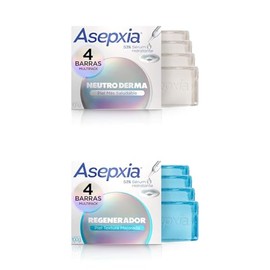 ASEPXIA Jabon NeutroDerma  Regenerante 4pk (Bundle)                                                                                                   