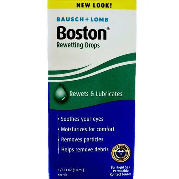 Bausch and Lomb Boston Rewetting Drops for Gas Permeable Contact Lenses 10ml - 1pk