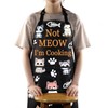MYSOMY Cat Apron With Pockets Cat Pattern Apron Cat Cooking