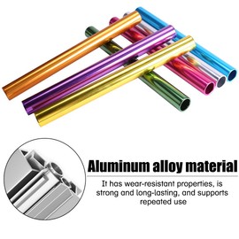 MiOYOOW Aluminum Relay Batons, 7PCS ‌Track Field Batons Hollow Race Baton for Outdoor Sports Practice Athlete Running Training