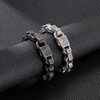 Klapgo Wave Engraved Chain Men's Stainless Steel Bracelet Black