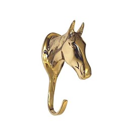 HKM Sports Equipment Bridle Holder Horse Head Brass M