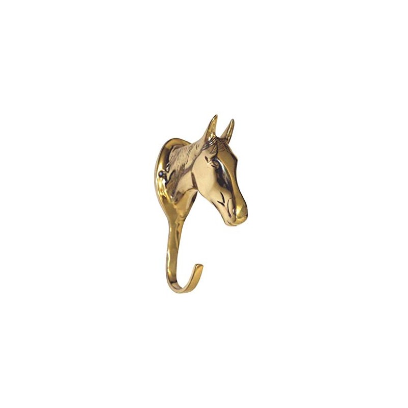 HKM Sports Equipment Bridle Holder Horse Head Brass M