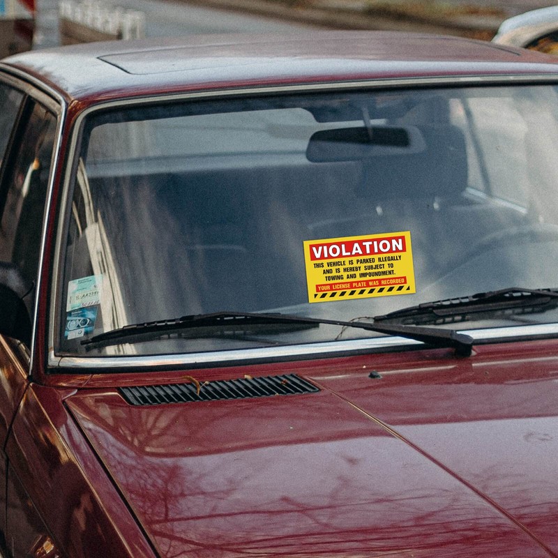 “Violation - Vehicle Illegally Parked, Parking Violation Notice Vehicle is