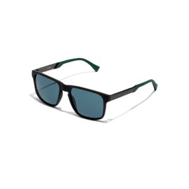 HAWKERS Peak Metal Sunglasses for Men and Women, Black Deep Turquoise