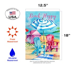 Toland Home Garden 1112433 Beach Days 12.5 x 18 Inch Decorative, Garden Flag (12.5" x 18")