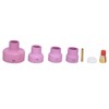 7Pcs TIG Gas Lens Kit Ceramic Cup Electrode Holder Connector