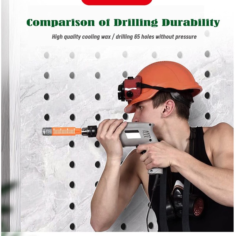 JOERIC Orange 1/4" Dry Diamond Drill Bit Set, 10 PCS