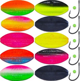 Paradox Fishing 5 x 2.0 Continuous Indicator Set, Wing Inline Spoon, Trout Bait for Trout, Fishing Spoons, Trout (2.0 g)