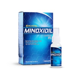 Anacastel Minoxidil Solucin 5  Tratamiento Capilar Anticada Cabello I Minoxidil Barba y Bigote I Alopecia Andrognetica  Alarga Fase de Crecimiento... 