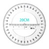 360 Degree Protractor Round Ruler Gauge Angular Drafting Tools Circle