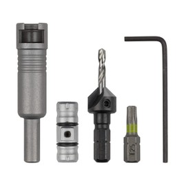 wolfcraft Flipbit Starter Set 5 Pcs. I 3082000 I Dual toolholder solution for drilling, countersinking and screwing
