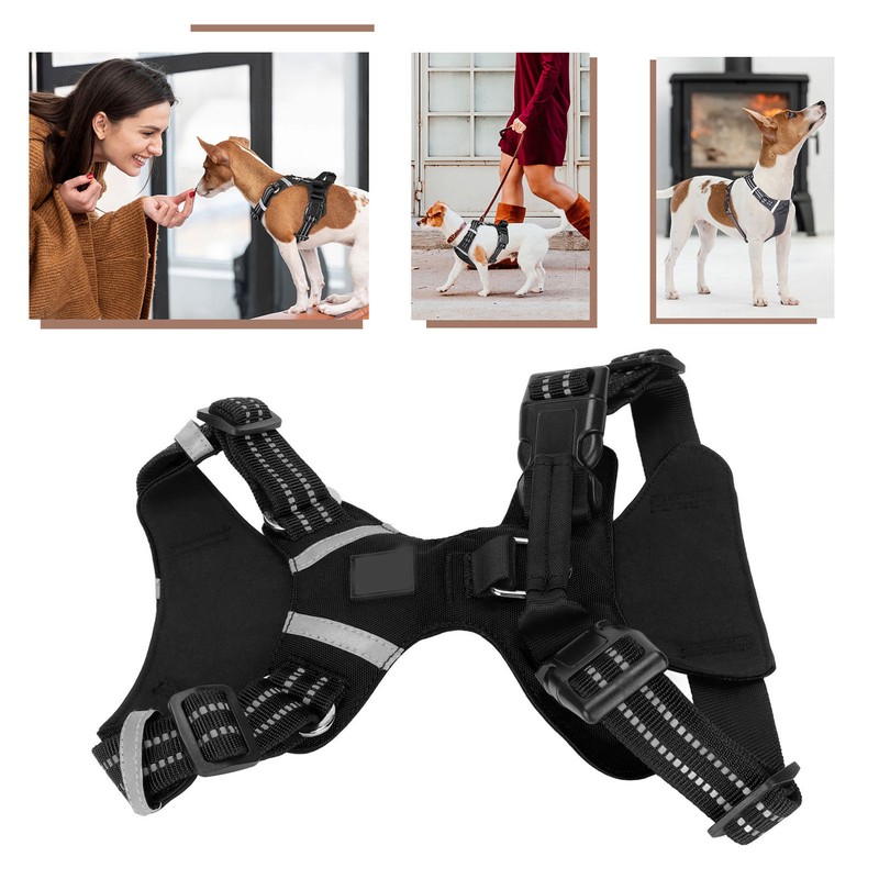 Pet Chest Strap Adjustable Reflective Waterproof Dog Leash Vest with